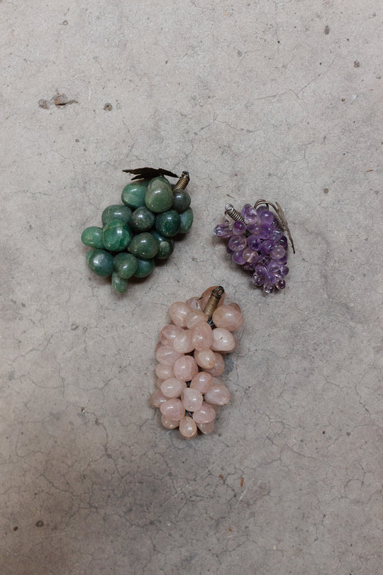 vintage french stone grape cluster
