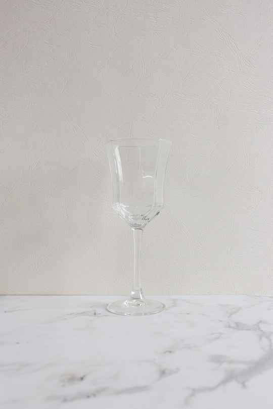 vintage french octagonal wine glasses, set of 4