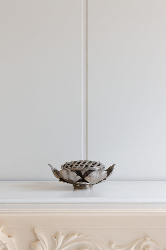 vintage french brass cigarette holder with removable petals