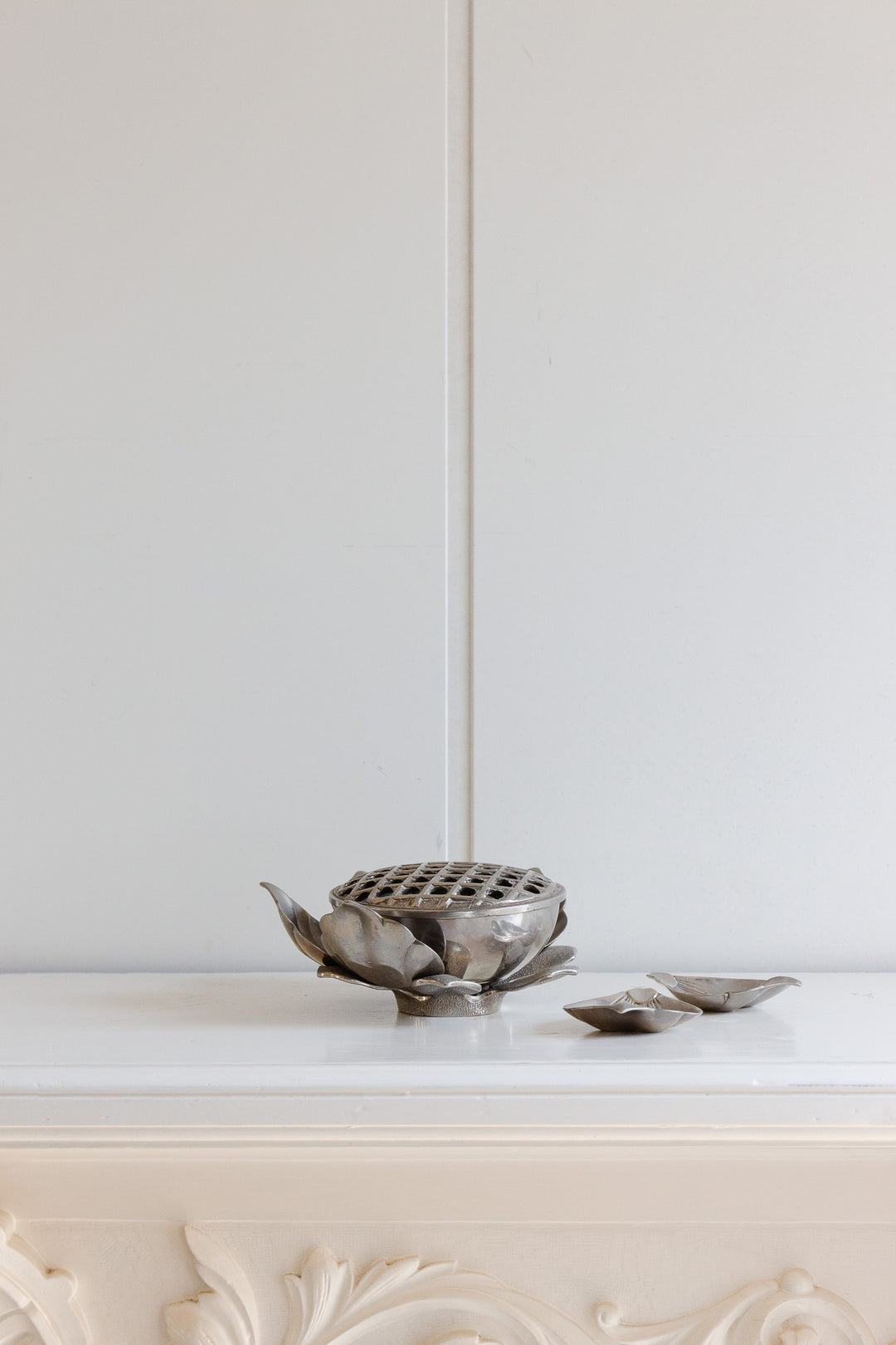 vintage french brass cigarette holder with removable petals