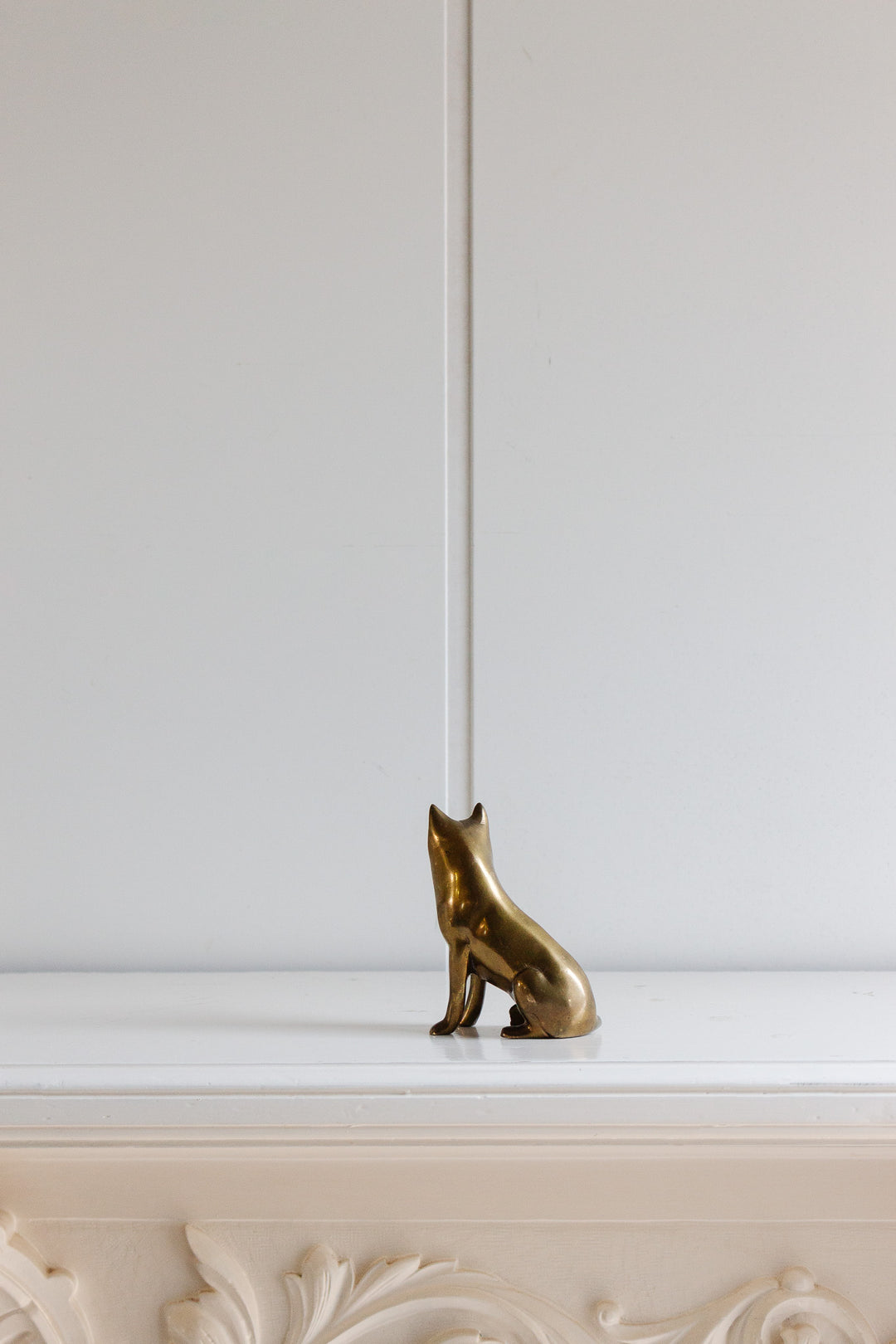vintage french brass german shepherd figurine