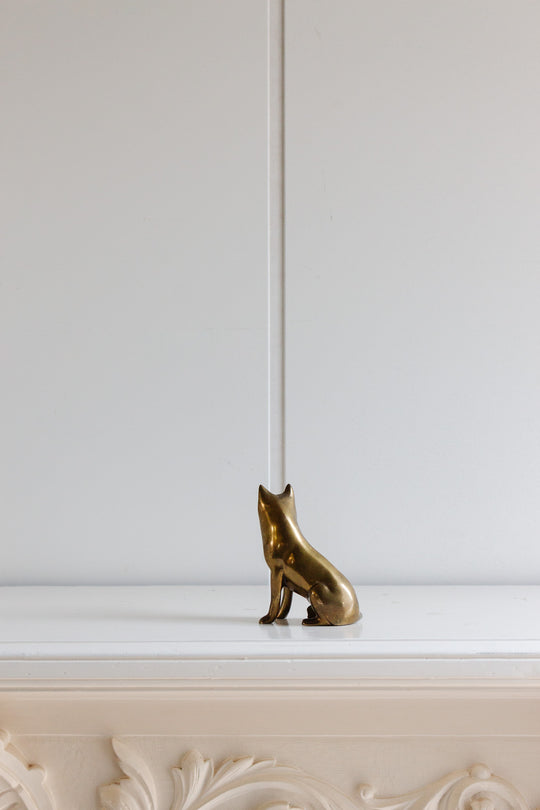 vintage french brass german shepherd figurine