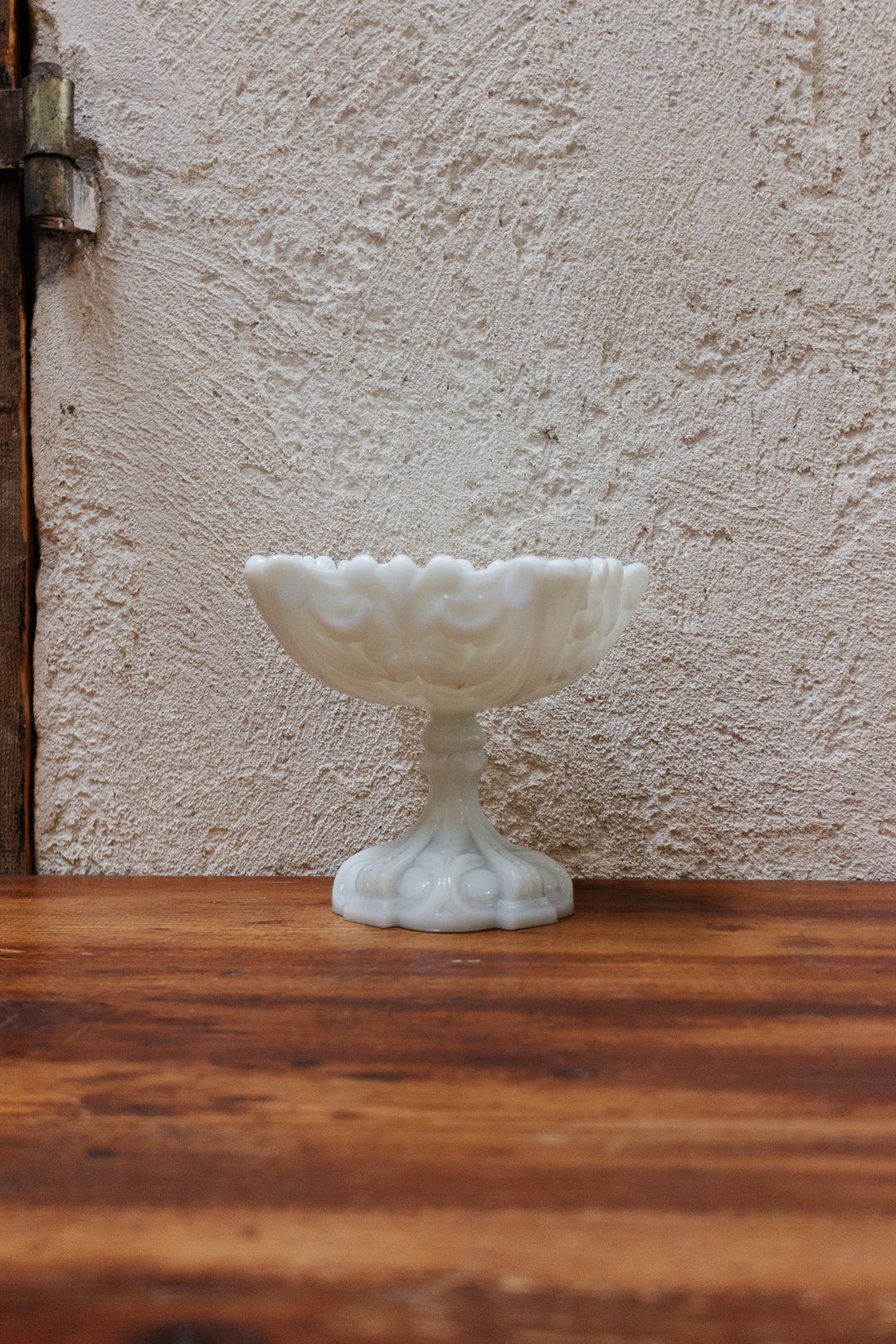 antique french opaline pedestal dish