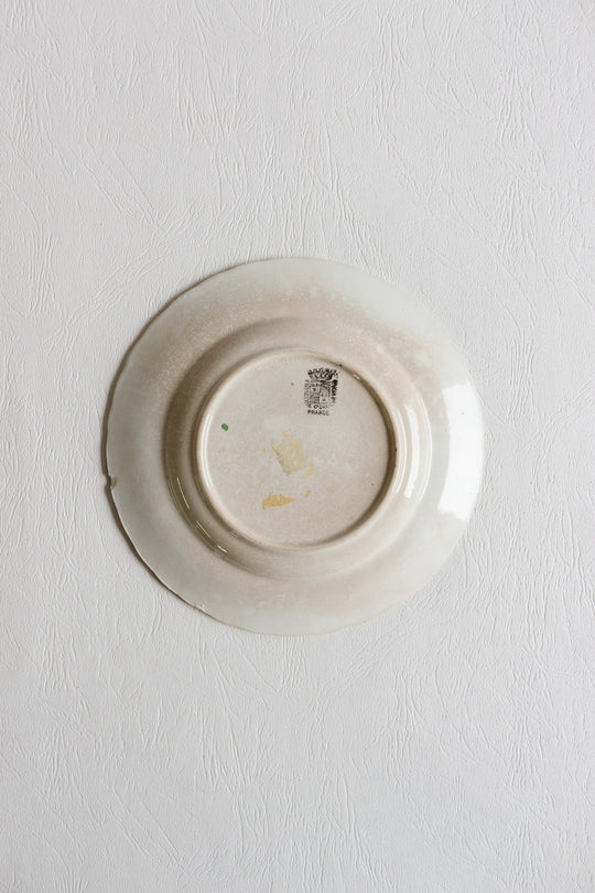pair of faiencerie d'Onnaing plates circa 1890 - 1910