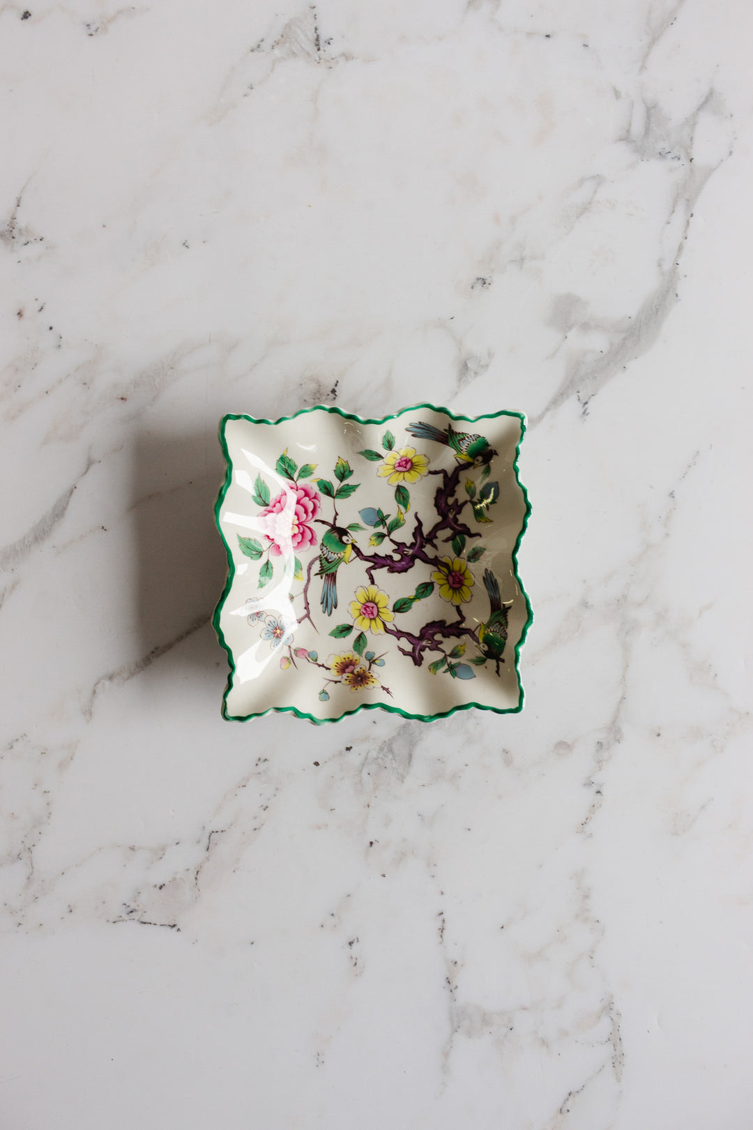 "Chinese rose" by old foley trinket dish