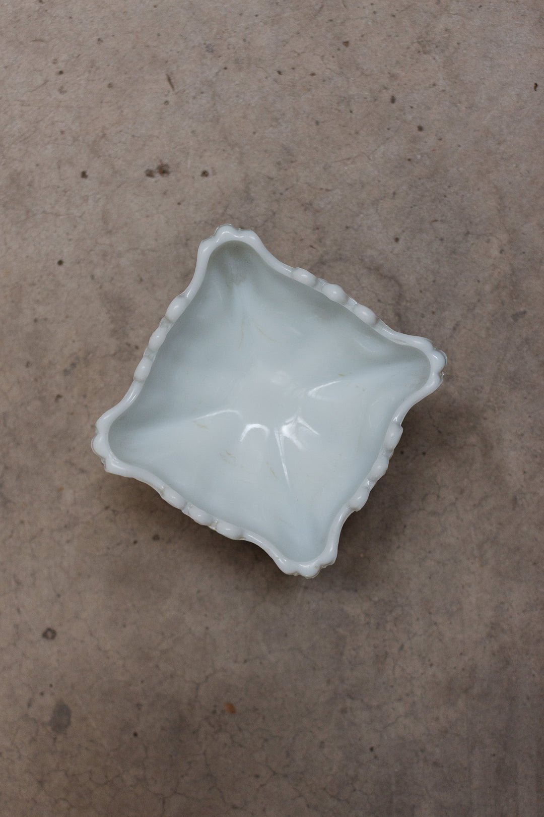 antique french opaline pedestal dish