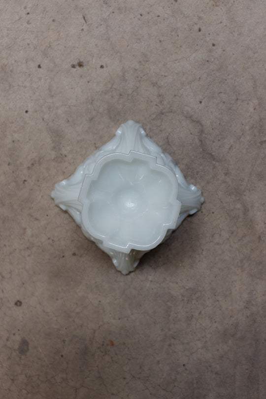 antique french opaline pedestal dish