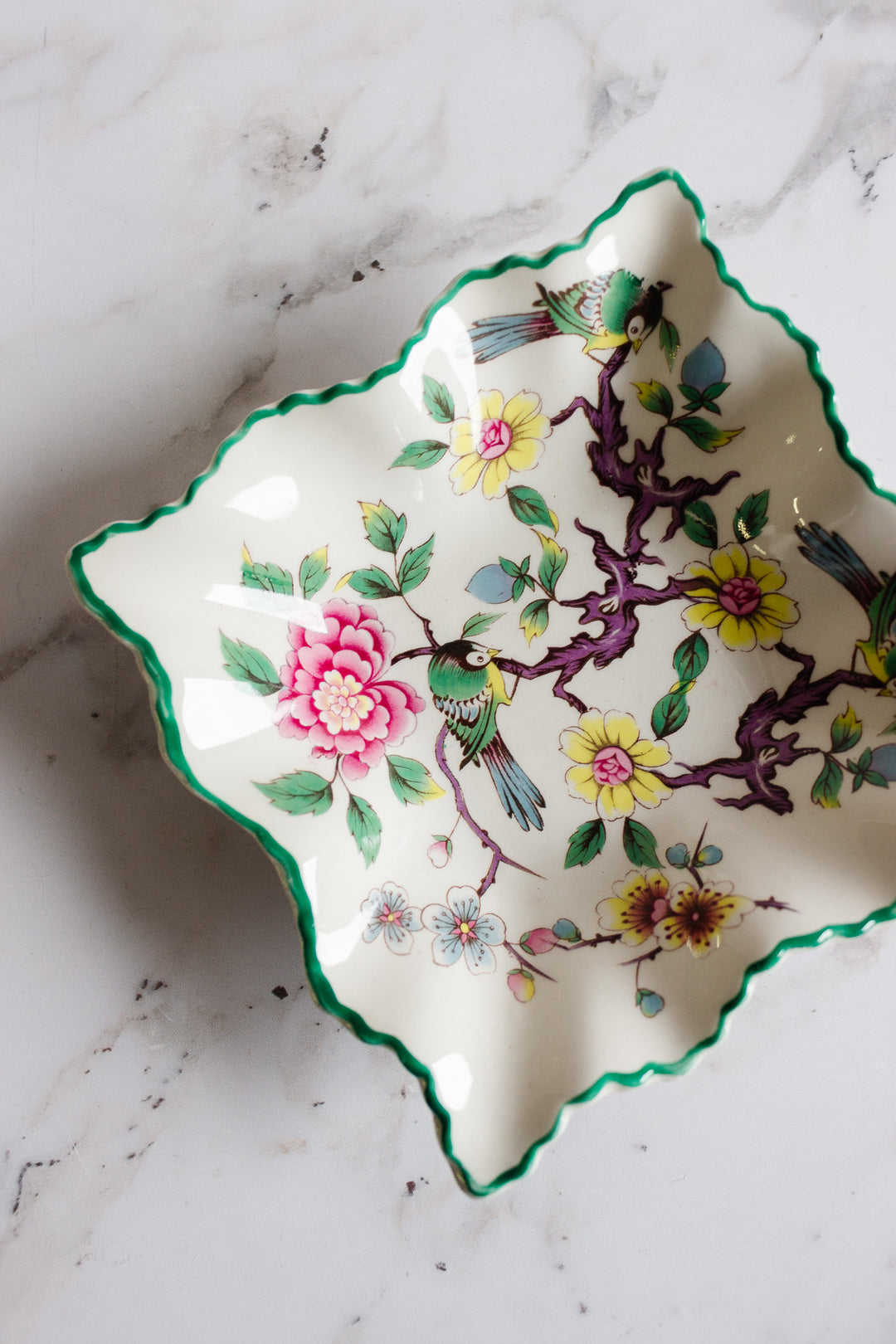 "Chinese rose" by old foley trinket dish