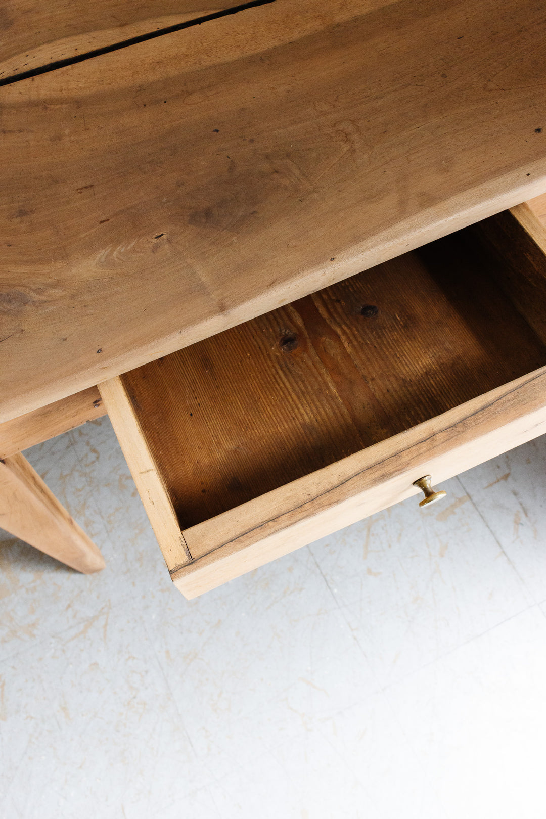 turn of the century French walnut farmhouse table