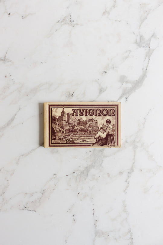 antique french 1930s Avignon postcard book