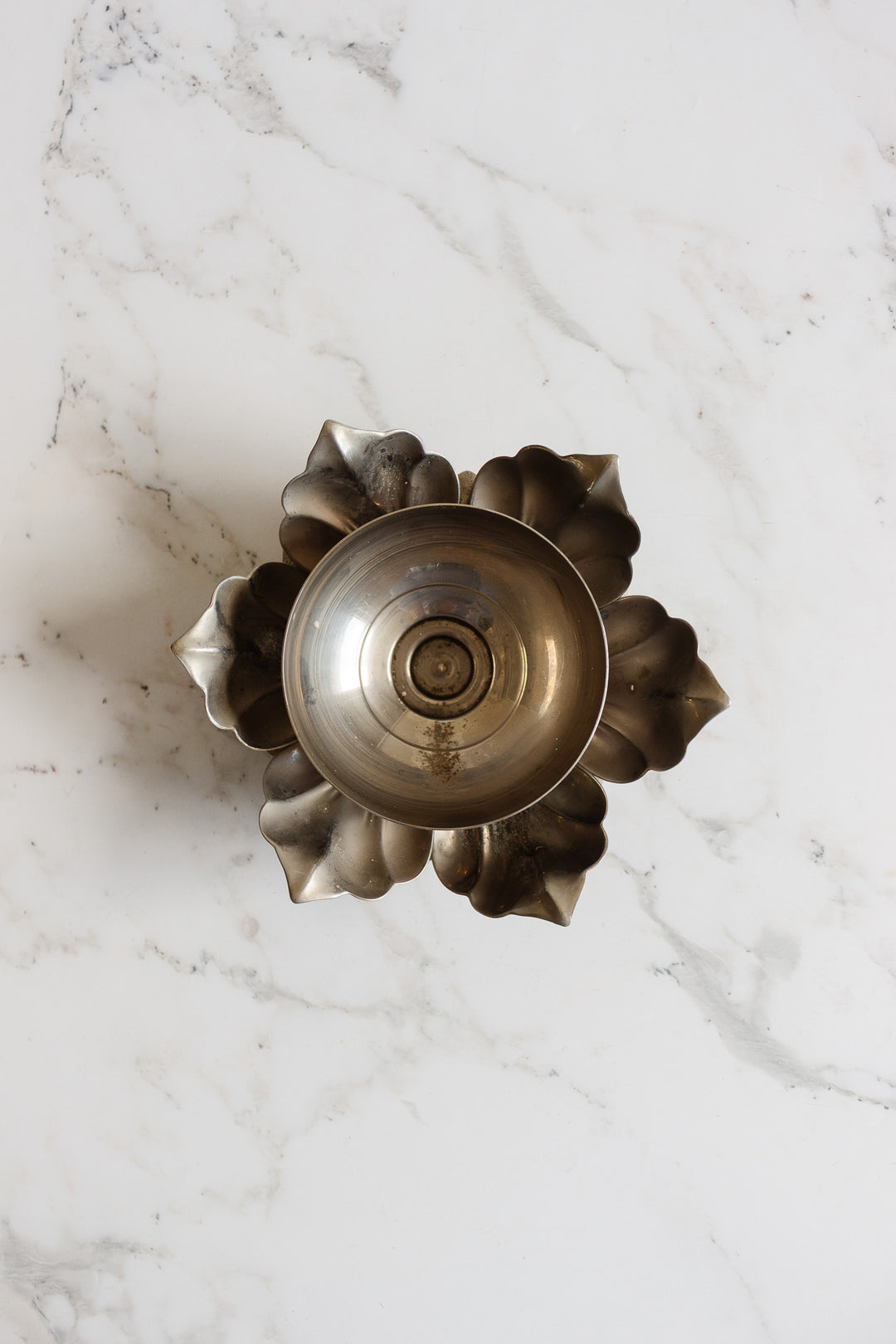 vintage french brass cigarette holder with removable petals