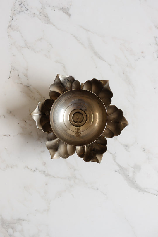 vintage french brass cigarette holder with removable petals