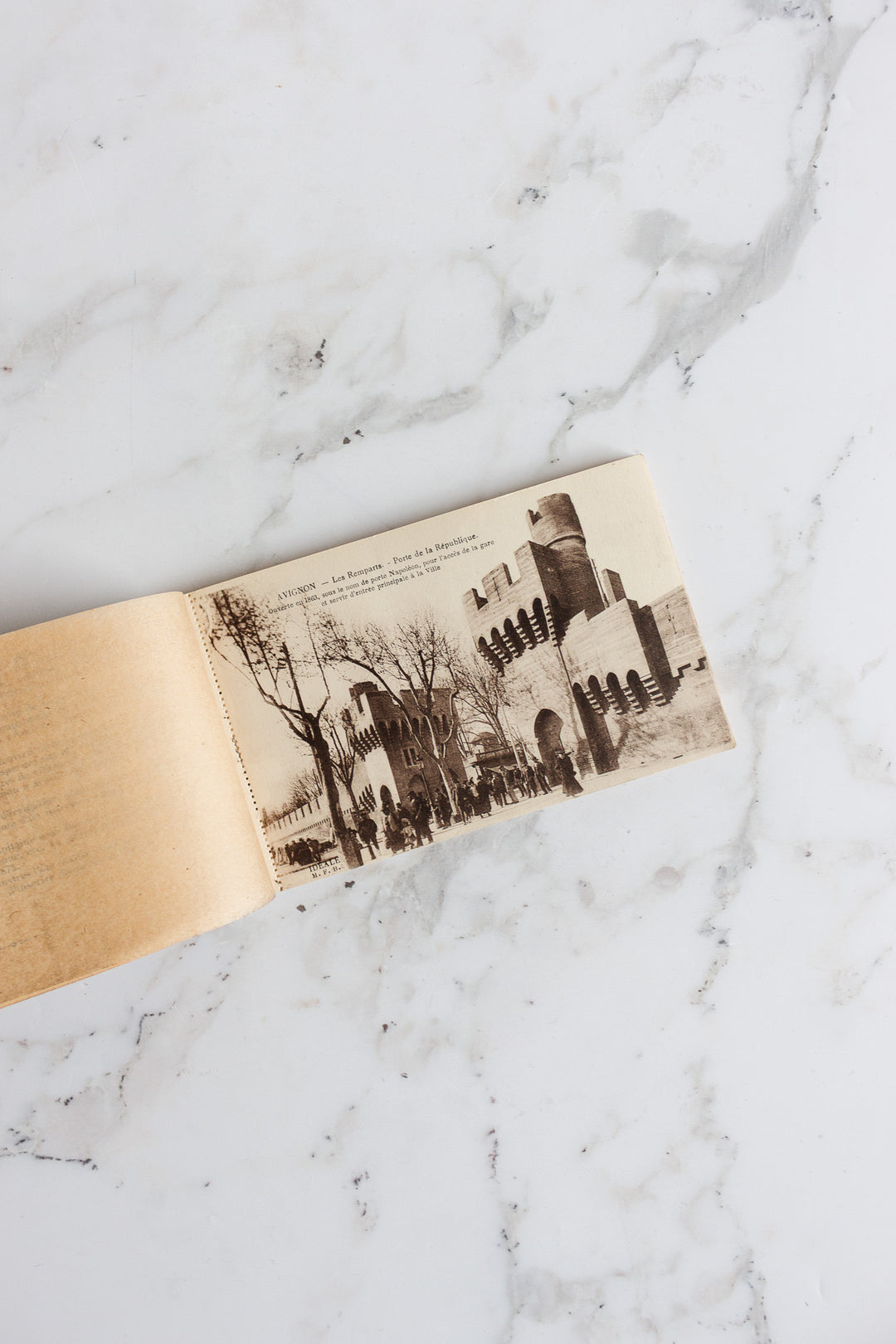 antique french 1930s Avignon postcard book