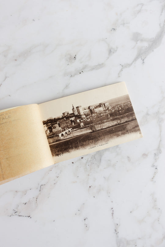 antique french 1930s Avignon postcard book