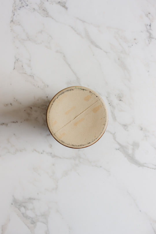 vintage french brown mustard jar