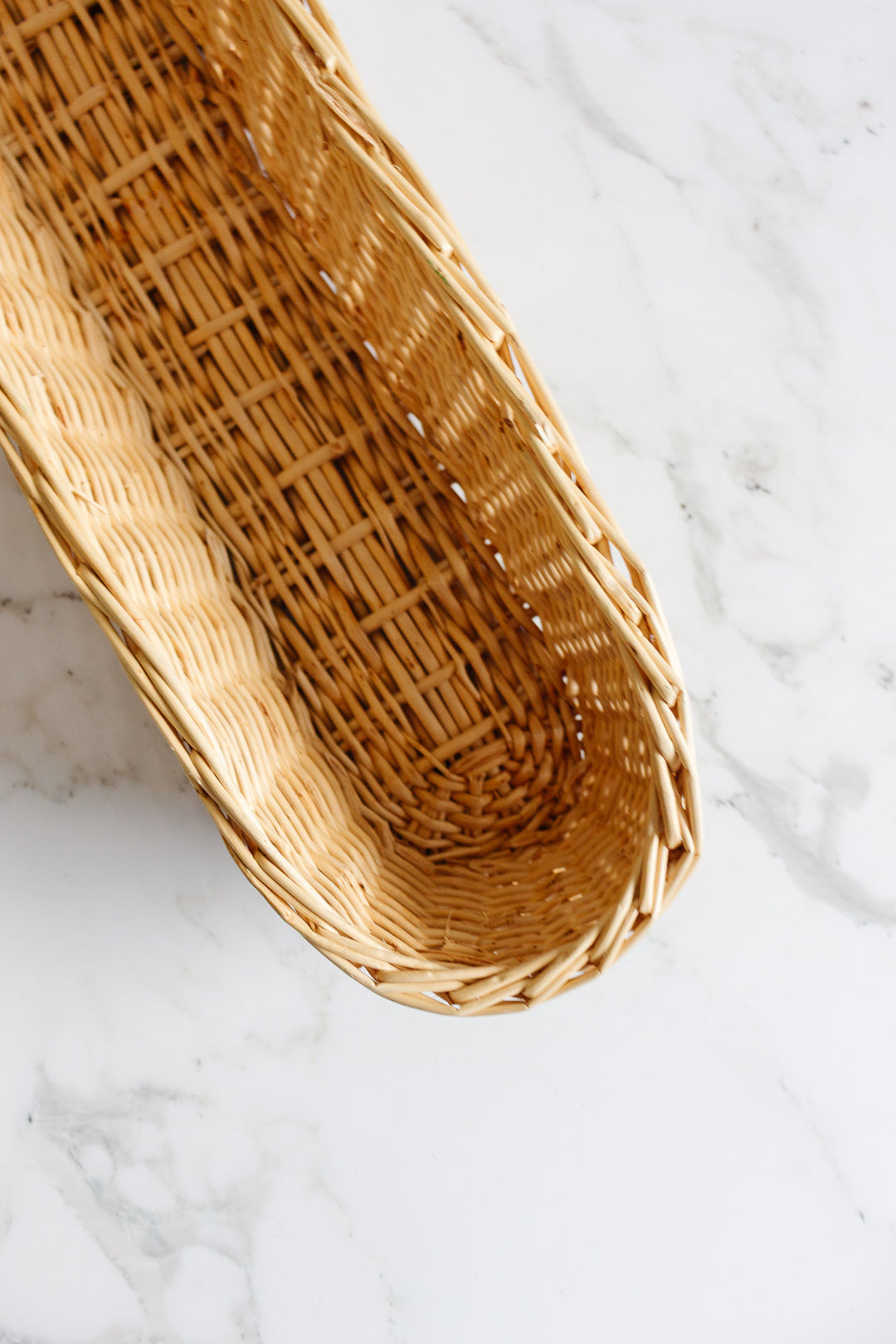 antique french woven baguette basket