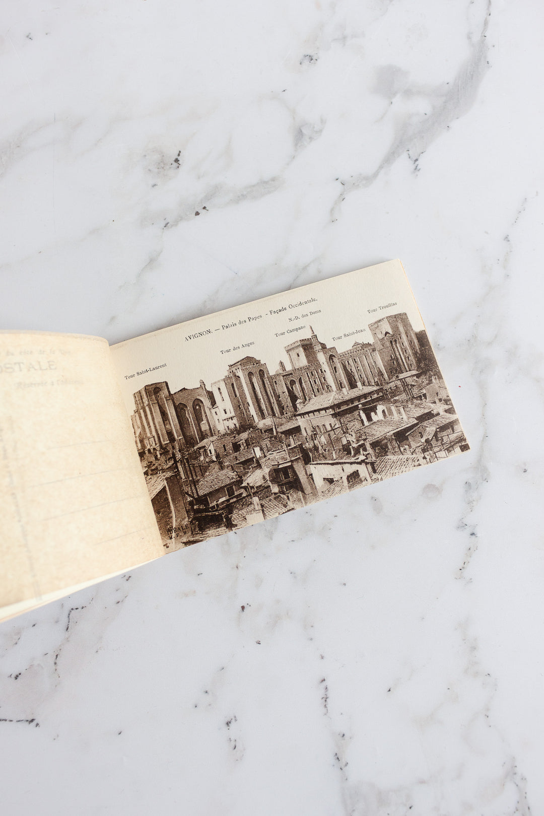 antique french 1930s Avignon postcard book