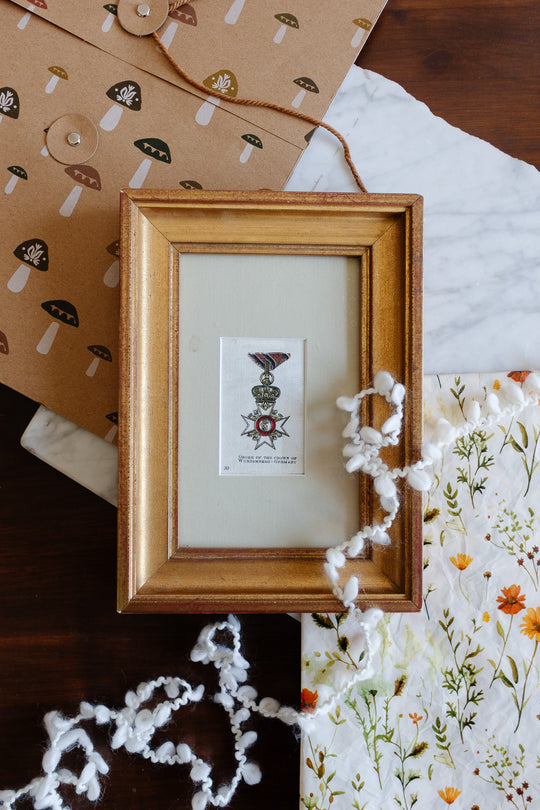 antique 1910 framed tobacco silk