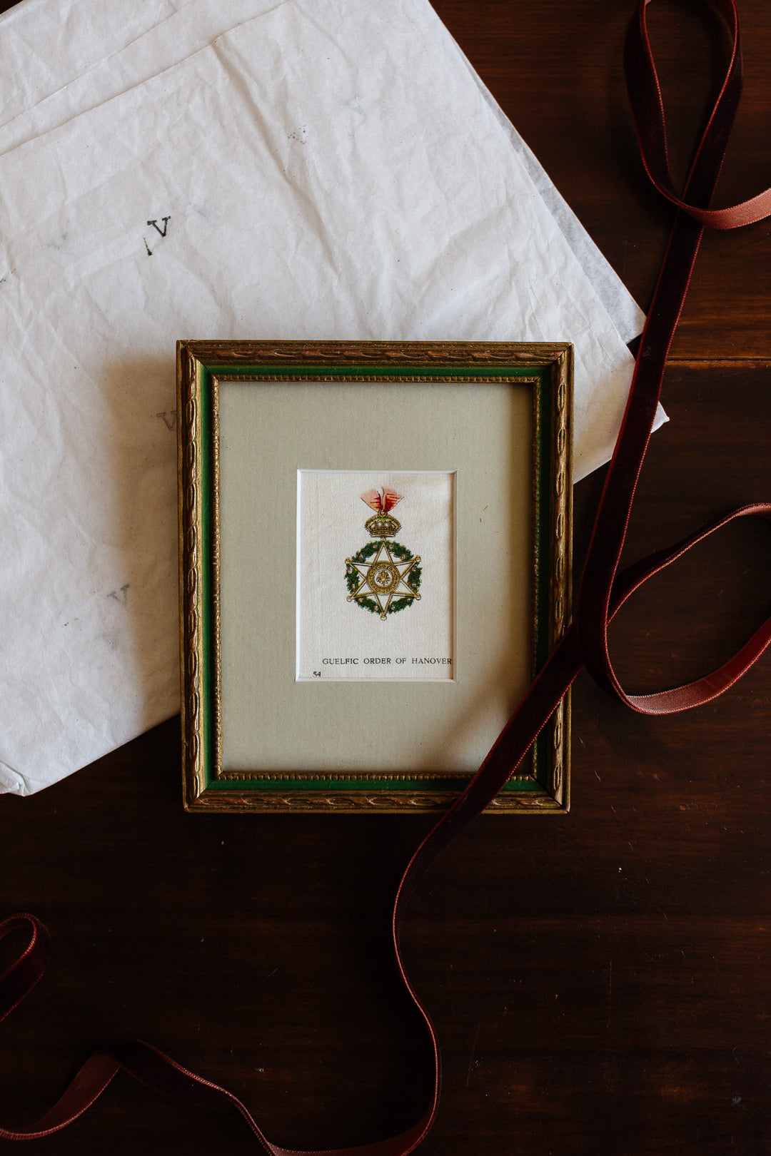 antique 1910 framed tobacco silk ii