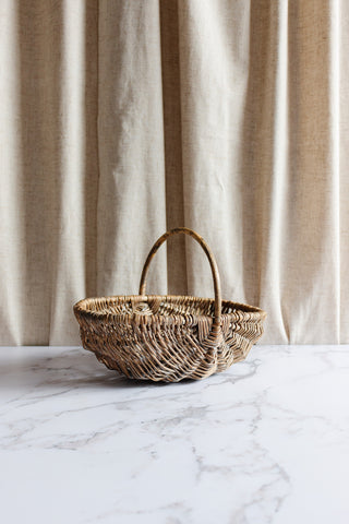 antique French gathering basket