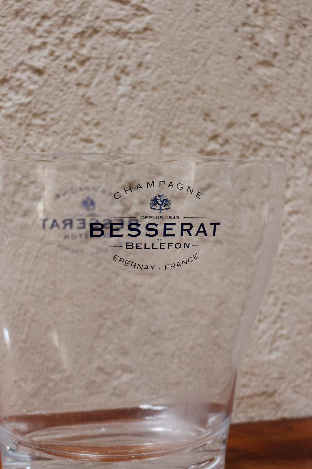 vintage french Besserat acrylic champagne bucket