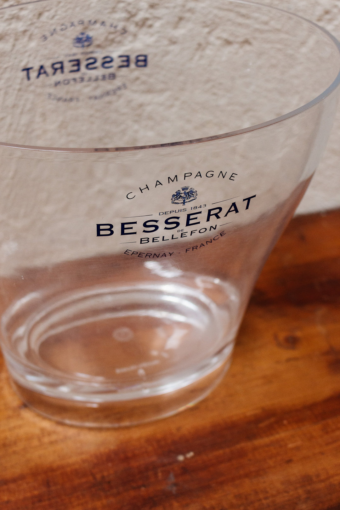 vintage french Besserat acrylic champagne bucket