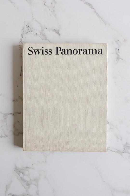 "Swiss panorama" vintage linen bound coffee table book