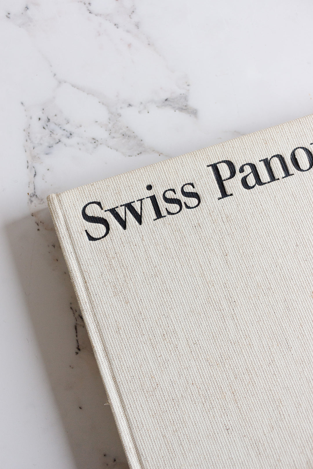 "Swiss panorama" vintage linen bound coffee table book