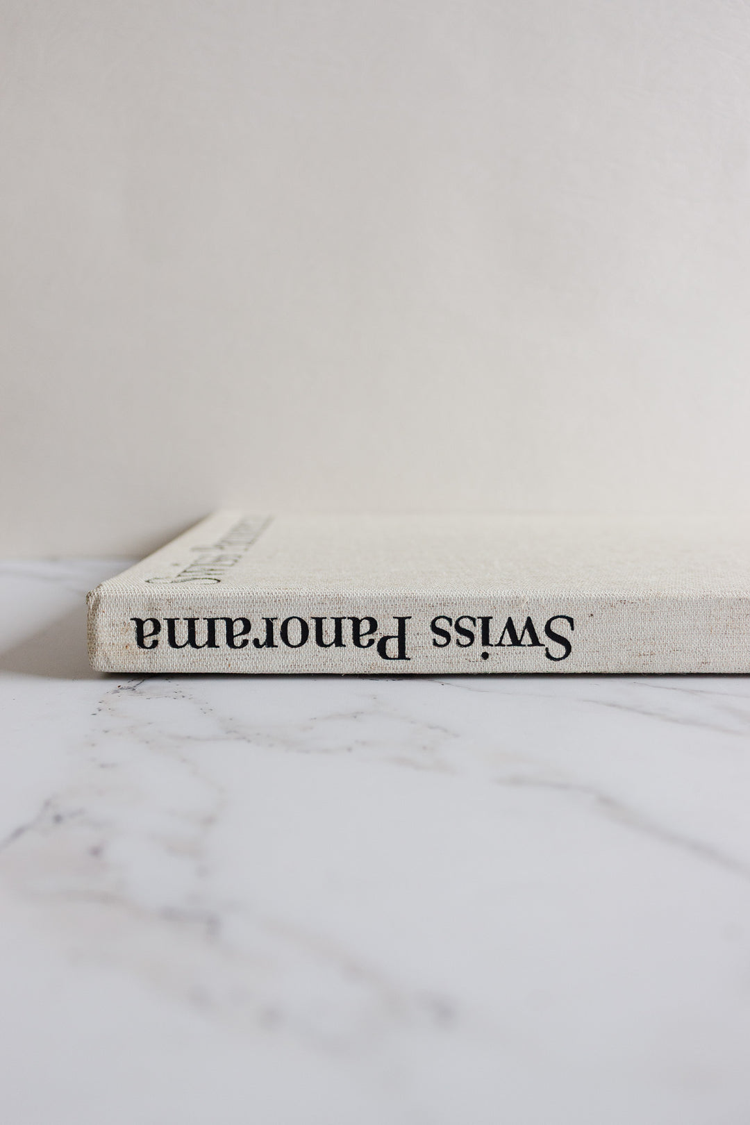 "Swiss panorama" vintage linen bound coffee table book