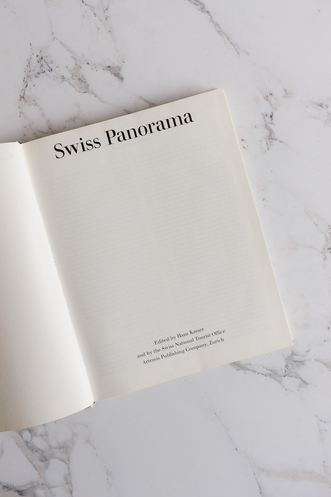 "Swiss panorama" vintage linen bound coffee table book