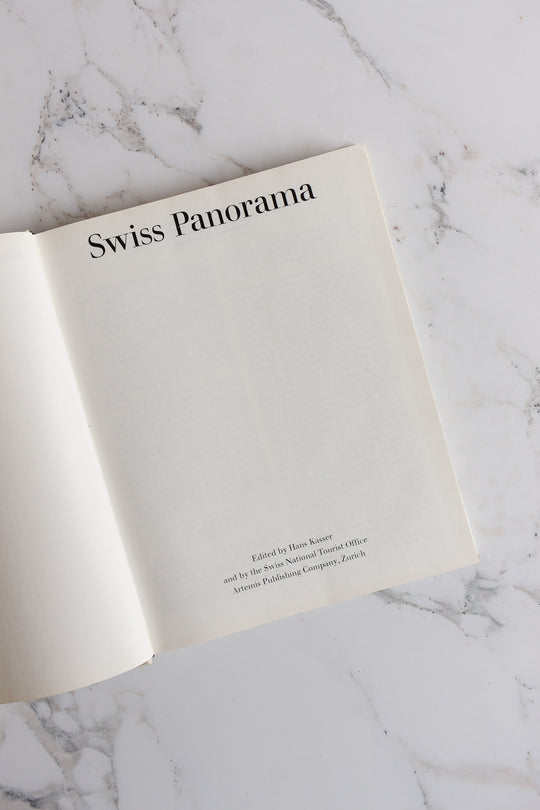 "Swiss panorama" vintage linen bound coffee table book