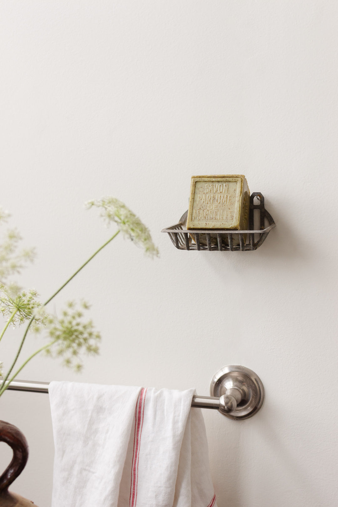 antique french enamel soap dish