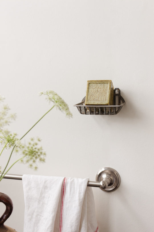 antique french enamel soap dish
