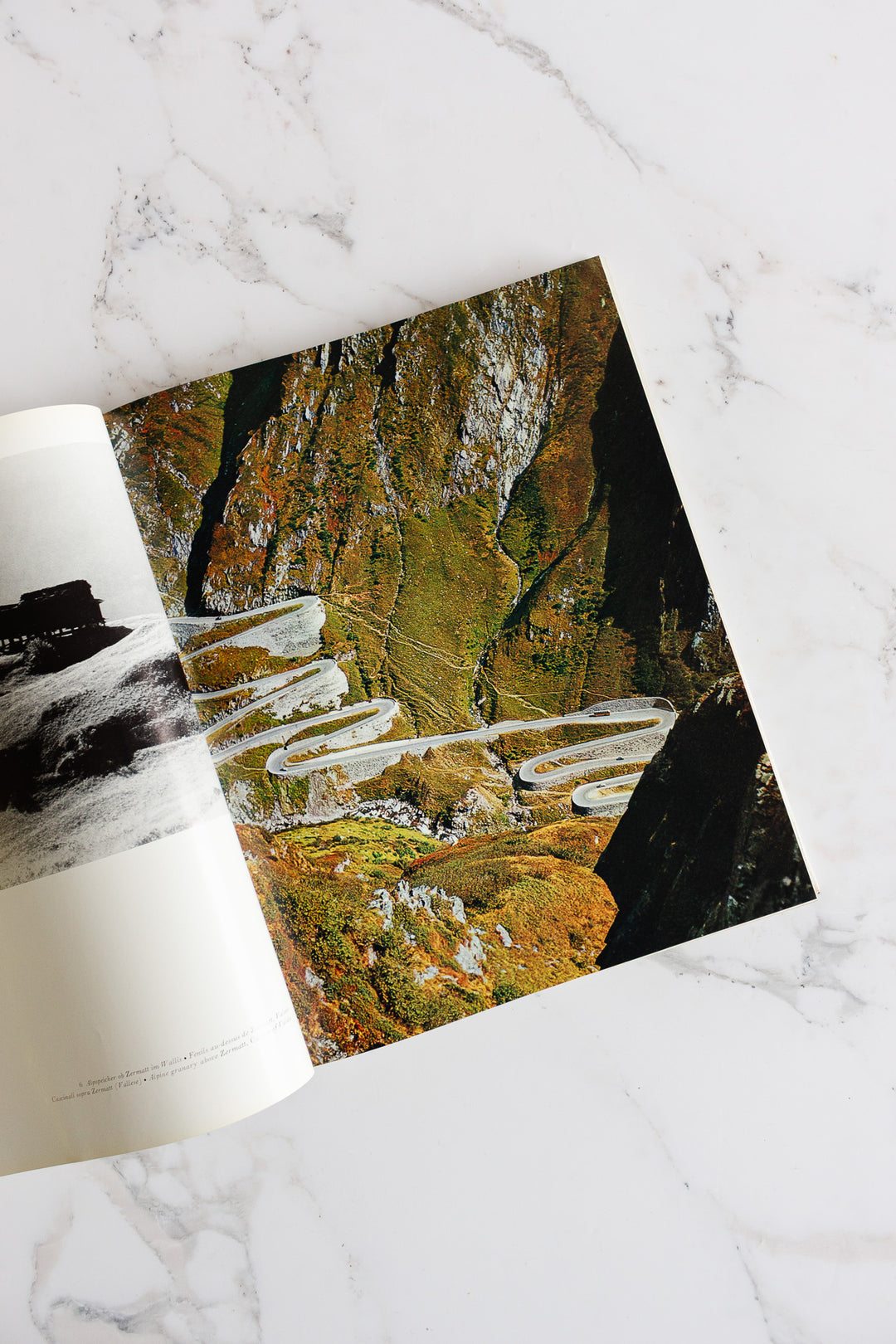 "Swiss panorama" vintage linen bound coffee table book