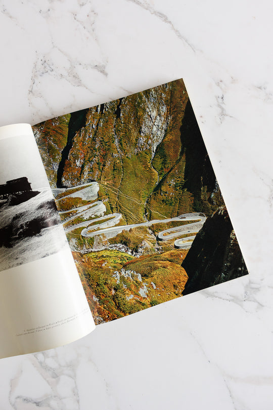 "Swiss panorama" vintage linen bound coffee table book