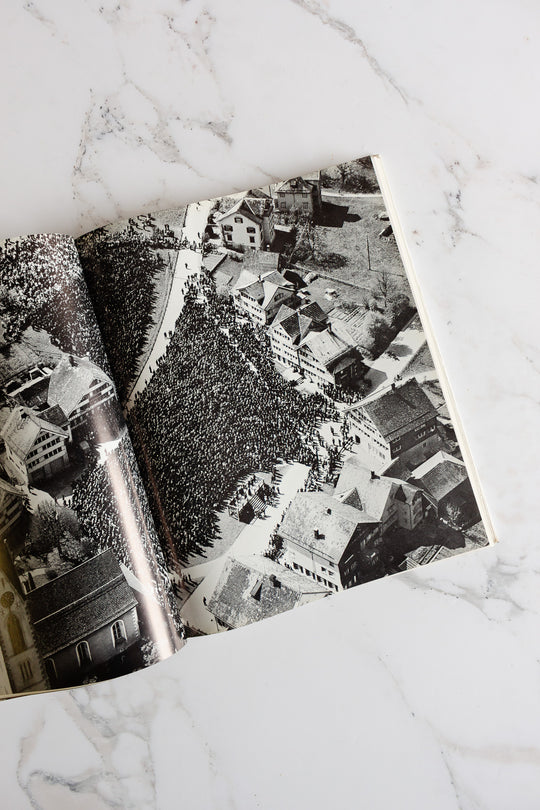 "Swiss panorama" vintage linen bound coffee table book
