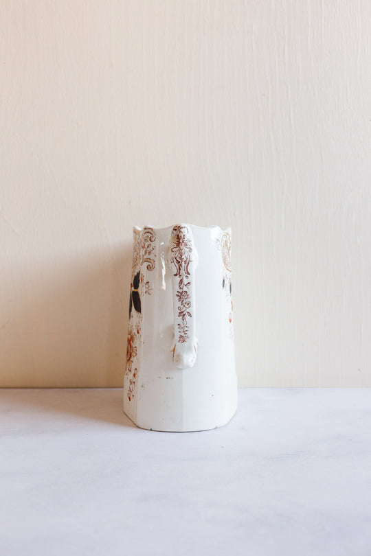 rare durham fw & co autumn floral porcelain pitcher