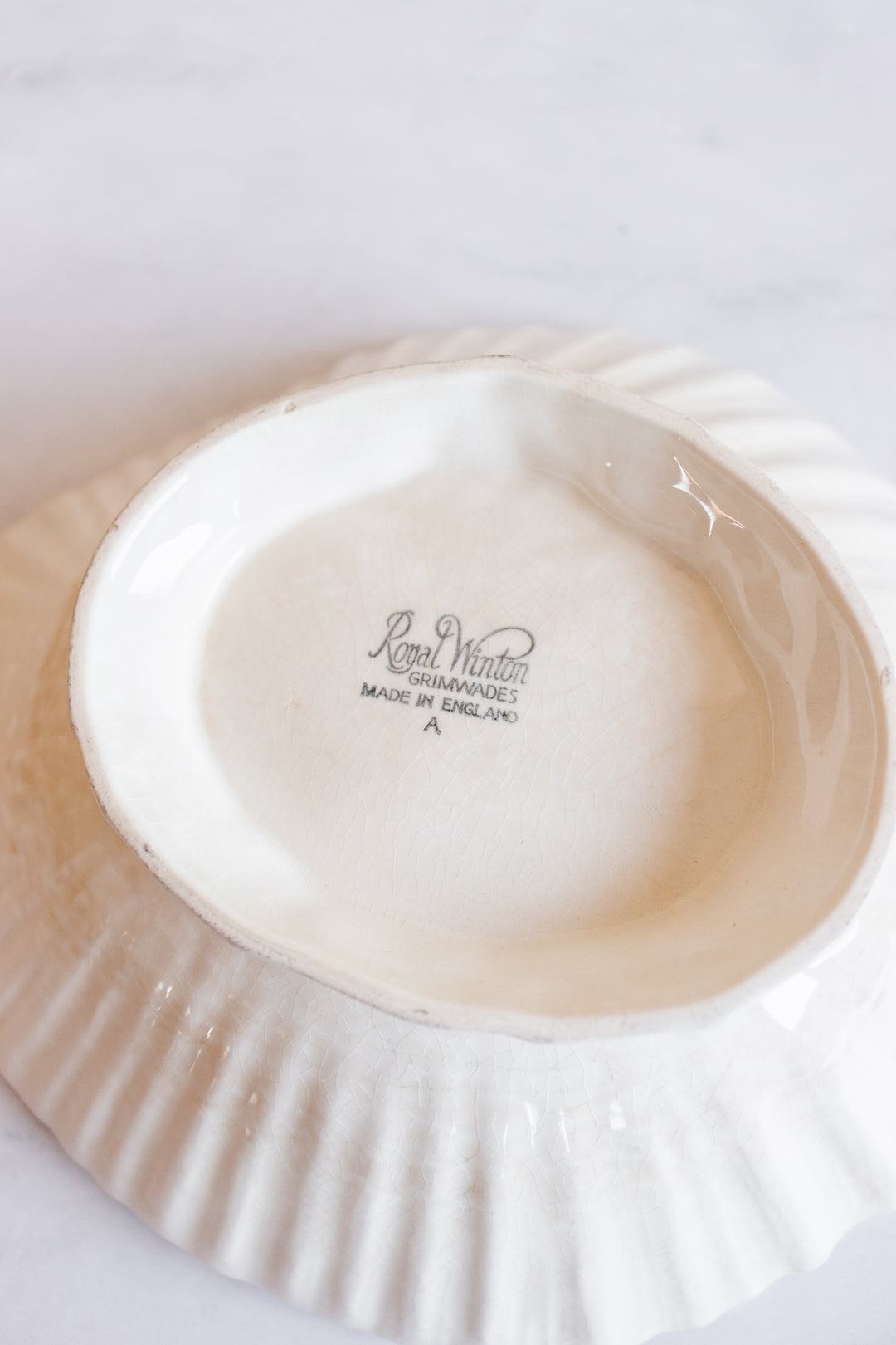 rare vintage royal winton grimwades clam shell pedestal bowl