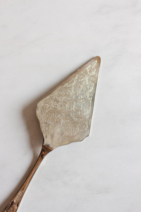 vintage italian silverplate cake server