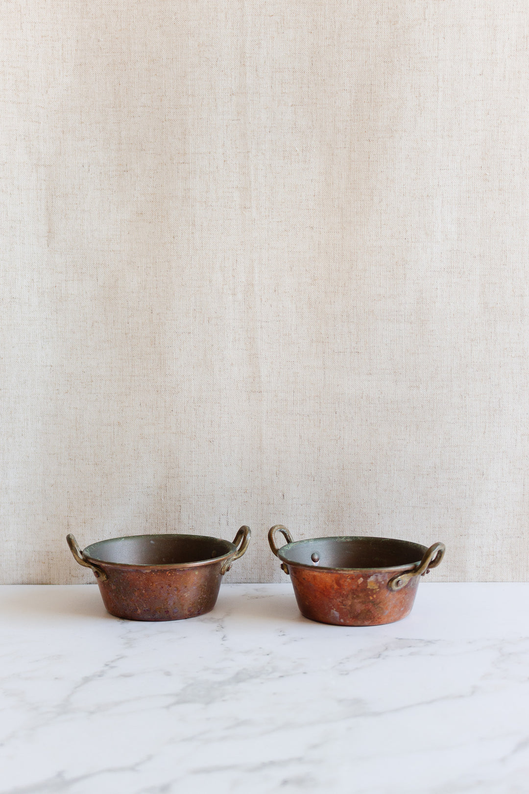 vintage french miniature copper pan