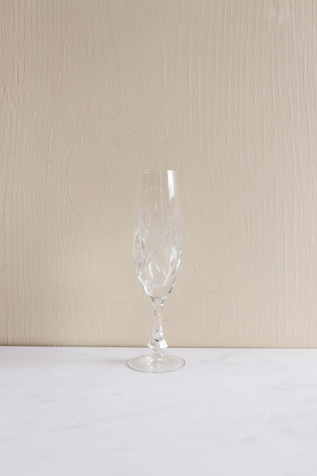 vintage french etched crystal champagne flutes