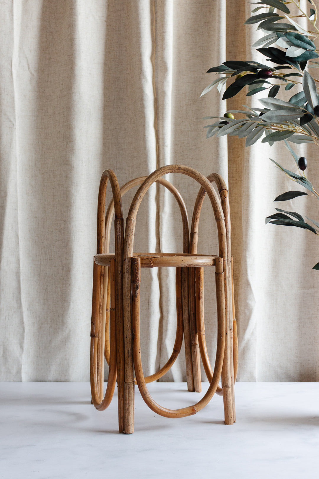 vintage french bamboo plant stand