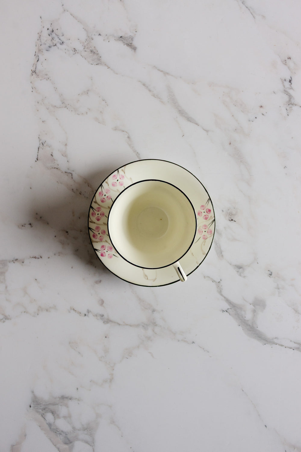 vintage English Sutherland china hand painted teacup and saucer