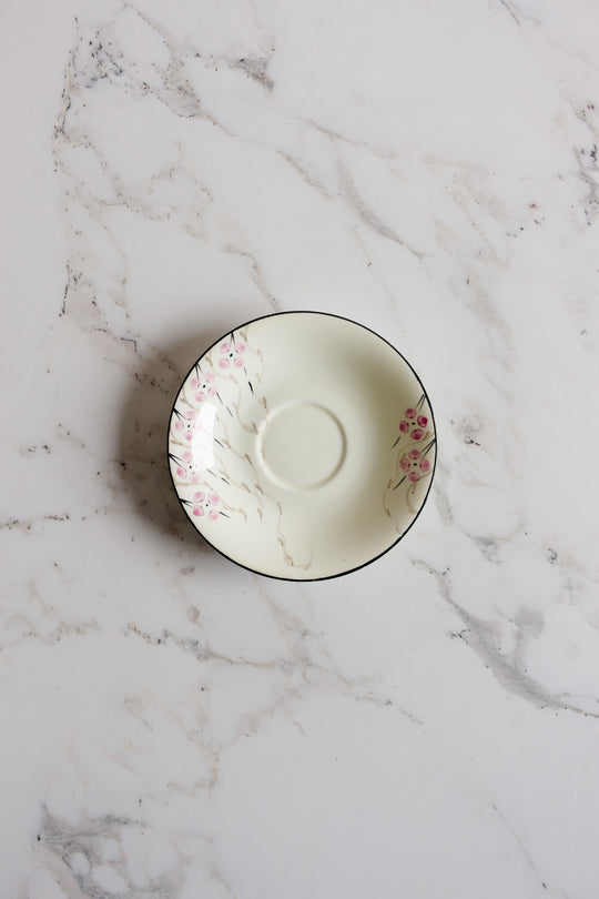 vintage English Sutherland china hand painted teacup and saucer