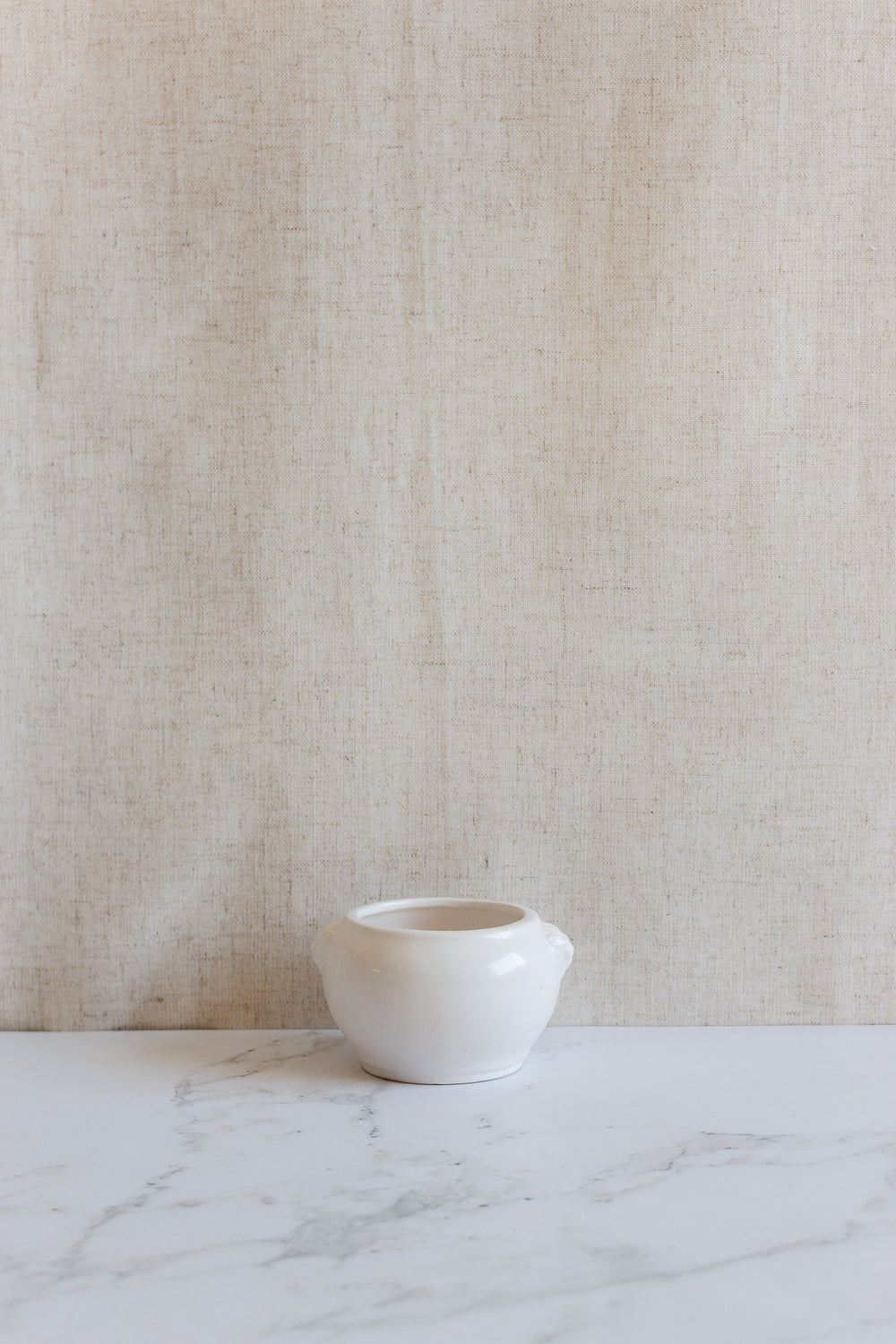 vintage french ironstone lionhead bowl