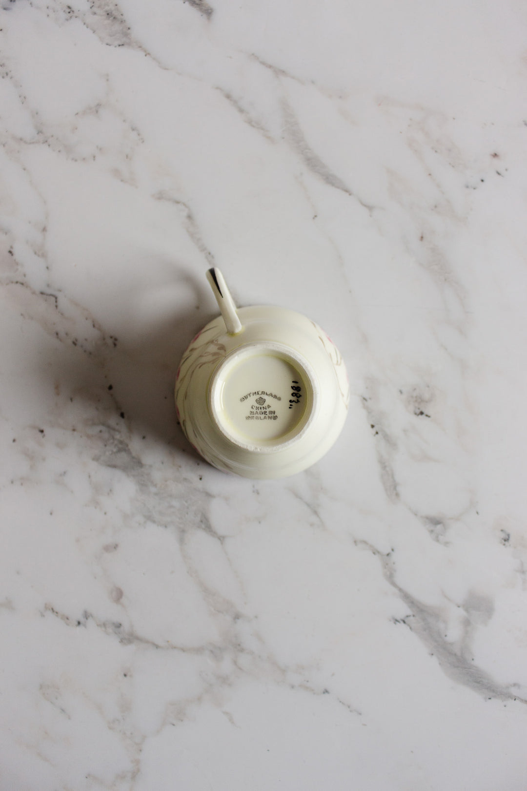 vintage English Sutherland china hand painted teacup and saucer