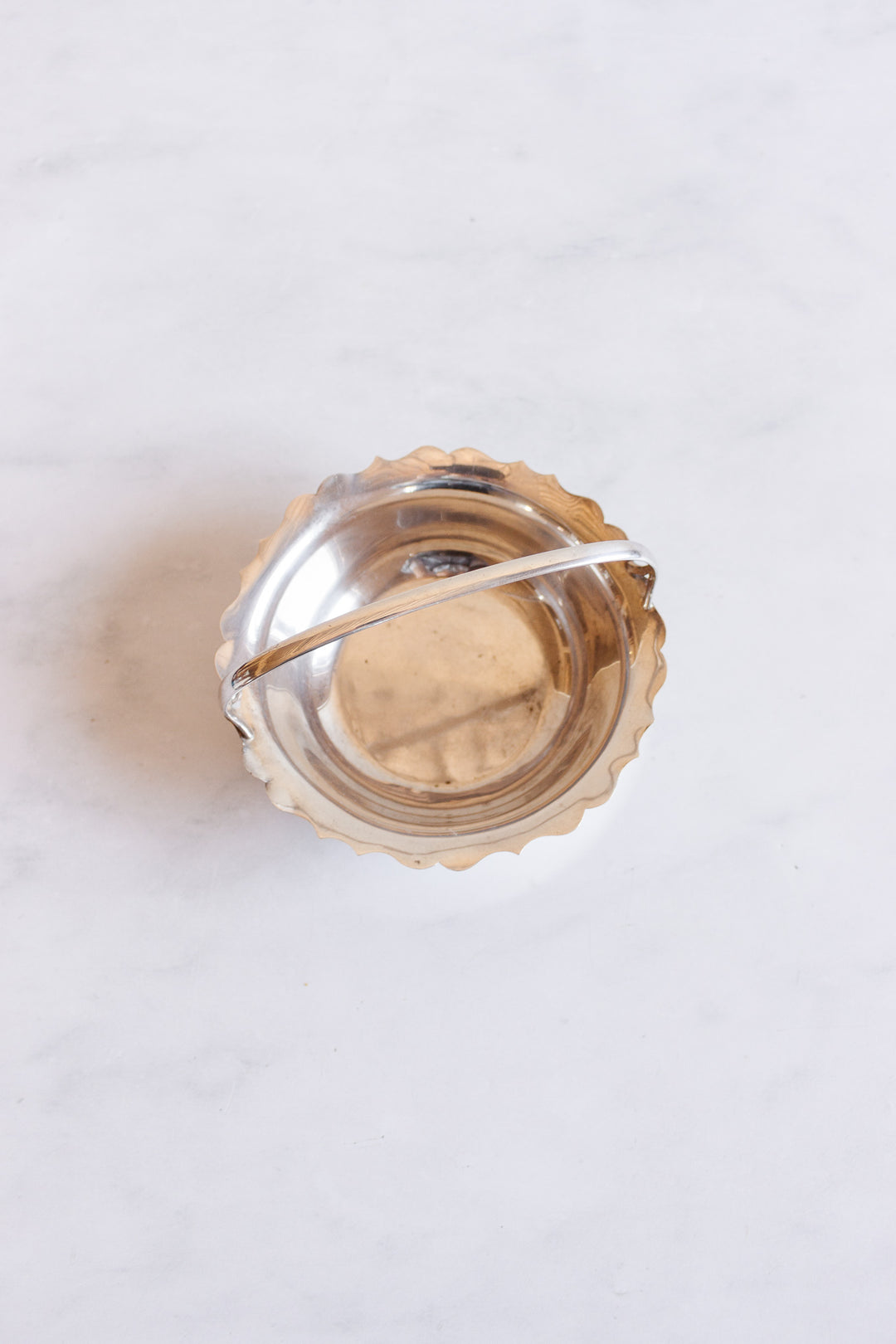 vintage sheffield england stamped silver crimped bowl