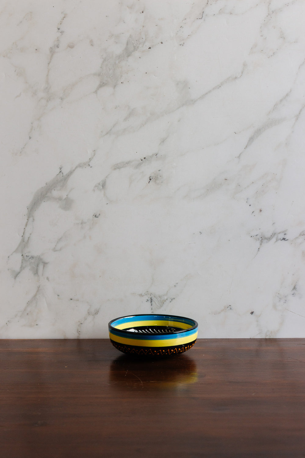 hb quimper hand painted textured black bowl