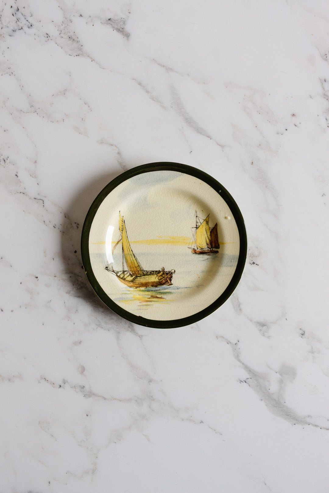 1930s royal doulton hand painted plates, set of 2