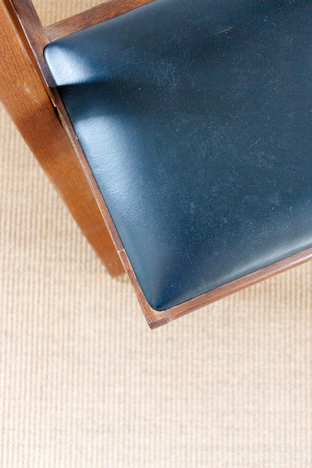 midcentury folding mahogany chairs, set of 4